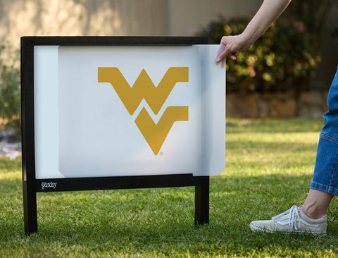 West Virginia Gold Primary Mark White Yardsy Sign - Interchangeable