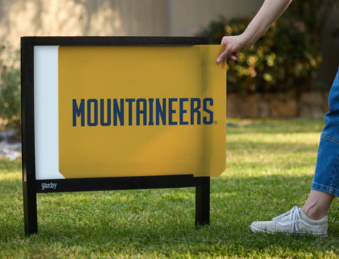 West Virginia Mountaineers Wordmark Gold Yardsy Sign - Interchangeable