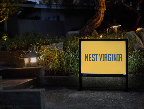 West Virginia Wordmark Gold Yardsy Sign - Flat Feet