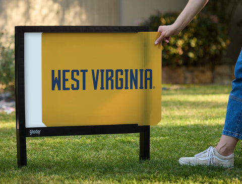 West Virginia Wordmark Gold Yardsy Sign - Interchangeable