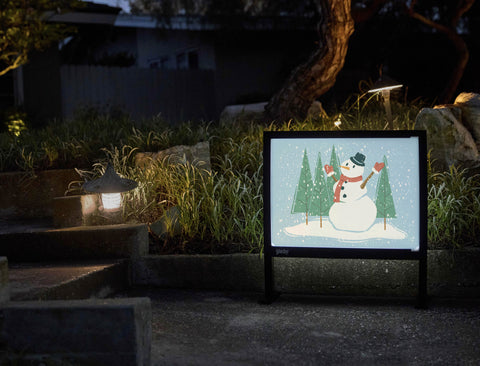 Winter Snowman Yardsy Sign - Flat Feet