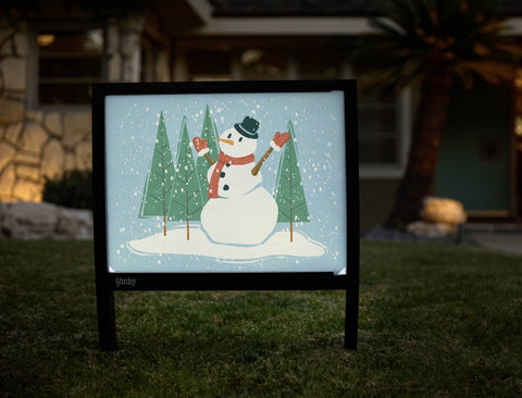 Winter Snowman Yardsy Sign - Hero