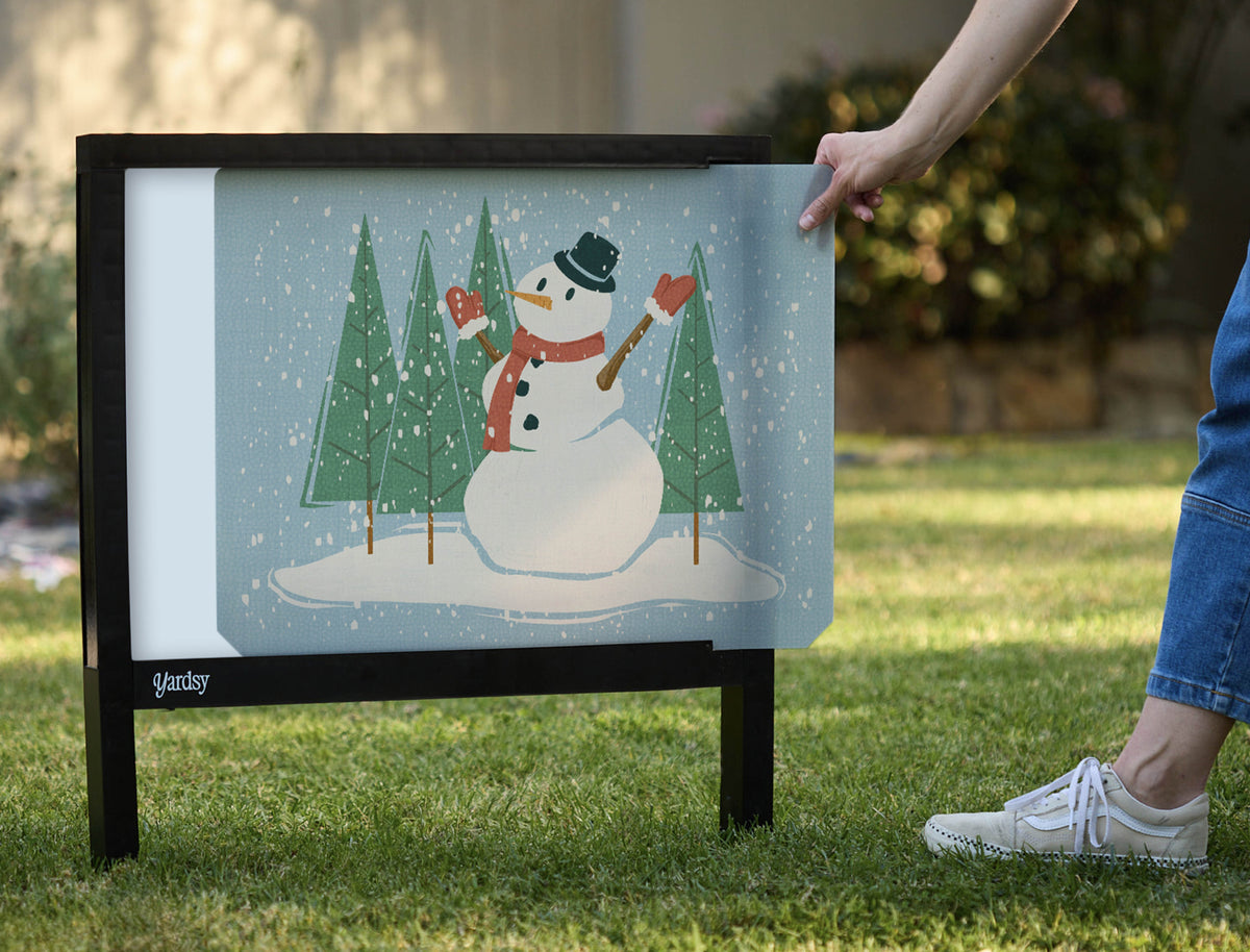 Winter Snowman Yardsy Sign