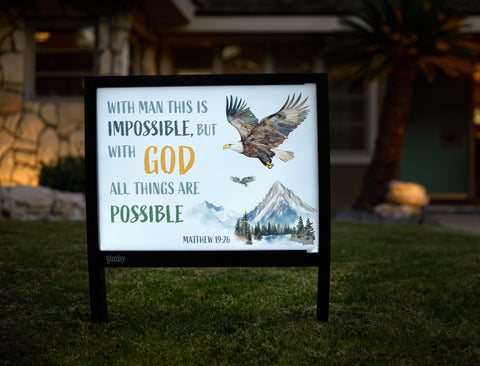With God All Things Are Possible Yardsy Sign - Hero