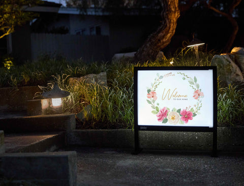 Wreath Welcome Yardsy Sign - Flat Feet