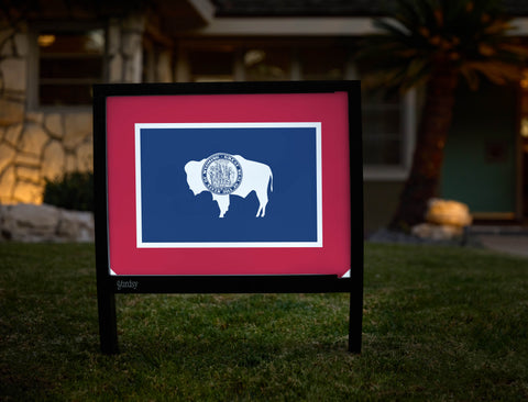 Wyoming State Flag Yardsy Sign - Hero