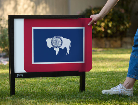 Wyoming State Flag Yardsy Sign - Interchangeable
