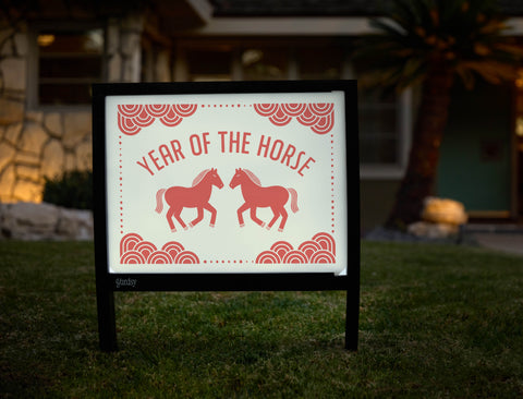 Year Of The Horse Yardsy Sign - Hero