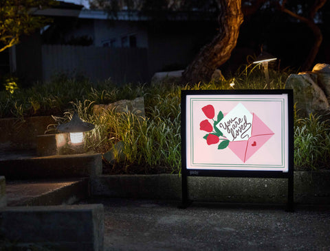 You Are Loved Valentine's Envelope Yardsy Sign - Flat Feet