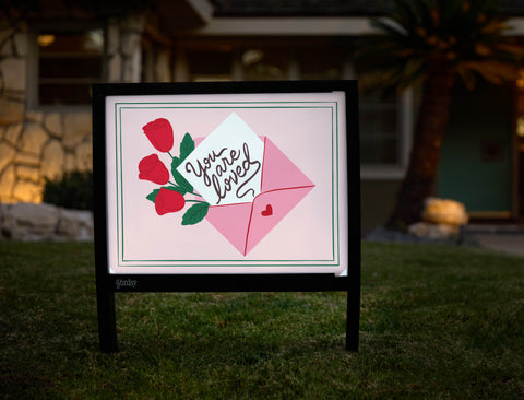 You Are Loved Valentine's Envelope Yardsy Sign - Hero