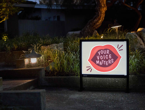 Your Voice Matters Yardsy Sign - Flat Feet