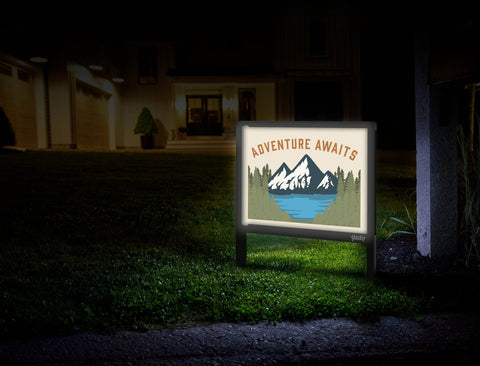 Adventure Awaits Yardsy Sign Mailbox