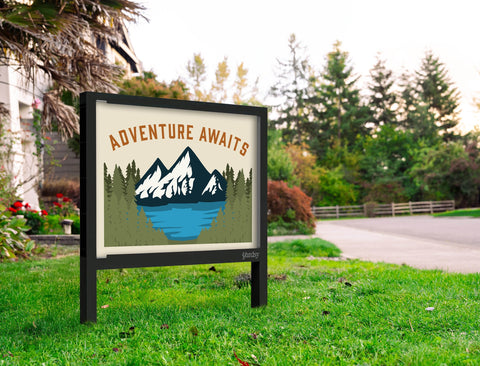 Adventure Awaits Yardsy Sign Yard