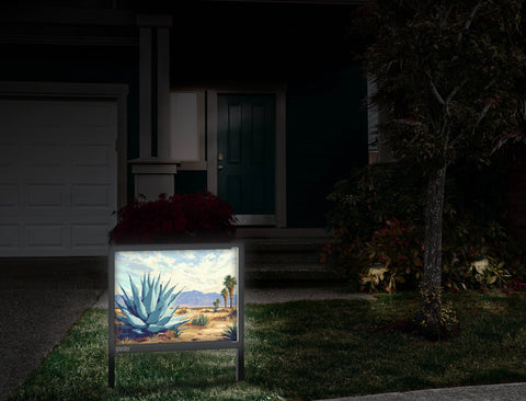 Agave Desert Palms Landscape Yard Sign Front Door