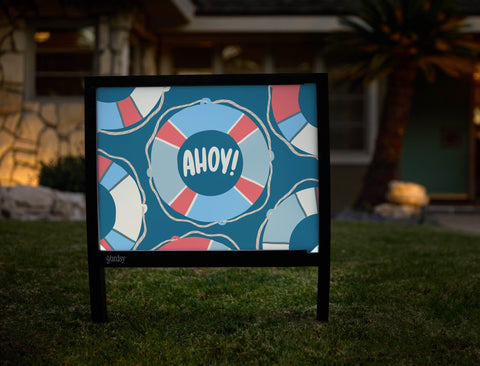 Ahoy Yardsy Sign yard sign
