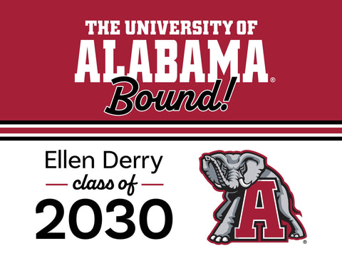Alabama College Bound Custom Yardsy Sign yard sign