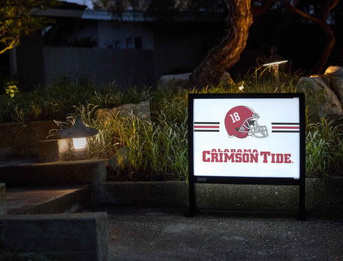 Alabama Crimson Tide Helmet Stripes White Yardsy Sign yard sign