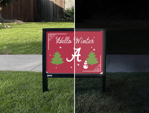 Alabama Hello Winter Yardsy Sign yard sign