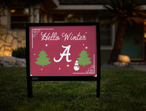 Alabama Hello Winter Yardsy Sign yard sign