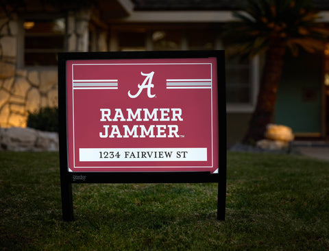 Alabama Rammer Jammer Stripes Custom Yardsy Sign yard sign