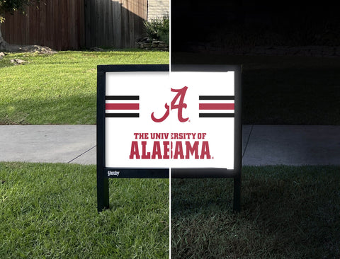 Alabama Stripes White Yardsy Sign yard sign