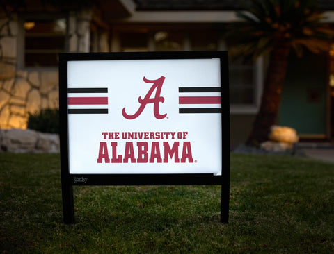 Alabama Stripes White Yardsy Sign yard sign