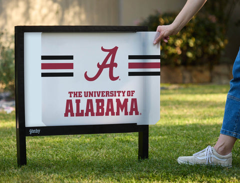 Alabama Stripes White Yardsy Sign yard sign