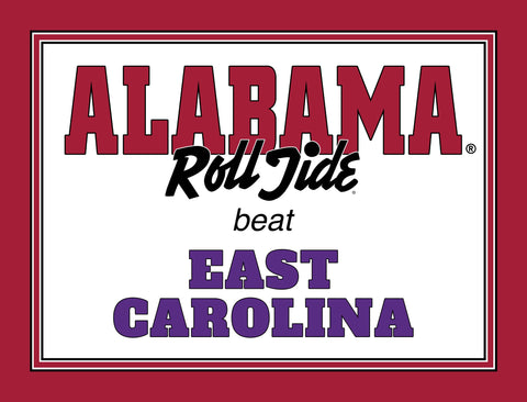Alabama V East Carolina Yardsy Sign yard sign