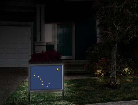 Alaska Flag Yardsy Sign Front Door