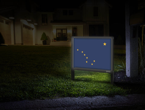 Alaska Flag Yardsy Sign Mailbox