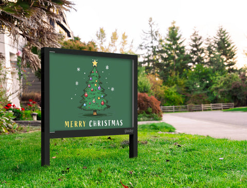 All Green Christmas Tree Yardsy Sign Yard.Jpg