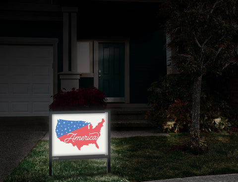 America Map Yardsy Sign Front Door