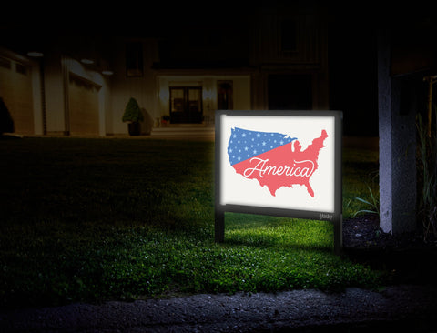 America Map Yardsy Sign Mailbox