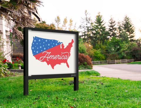 America Map Yardsy Sign Yard