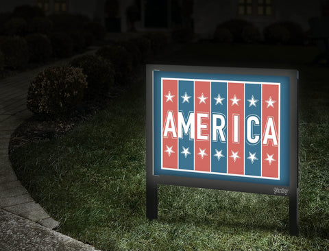 America Yardsy Sign Walkway