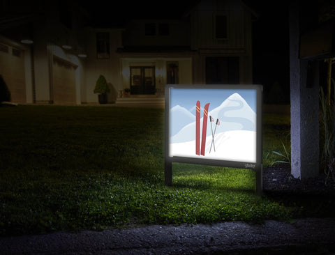 Apres Ski Yard Sign Mailbox