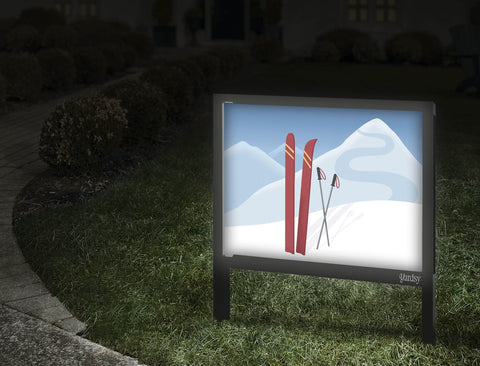 Apres Ski Yard Sign Walkway