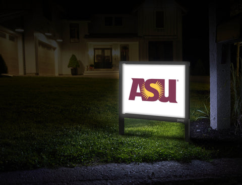 Arizona State ASU Sunburst White Yardsy Sign