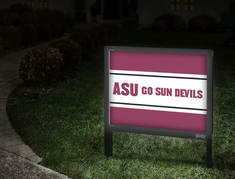 Arizona State Go Sun Devils Maroon Yardsy Sign Walkway