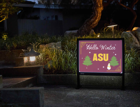 Arizona State Hello Winter Yardsy Sign yard sign
