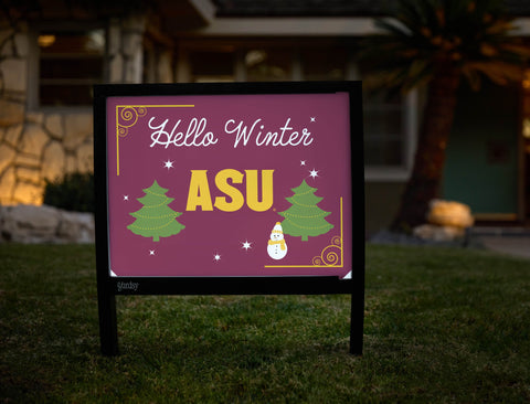 Arizona State Hello Winter Yardsy Sign yard sign