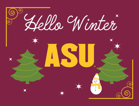 Arizona State Hello Winter Yardsy Sign yard sign
