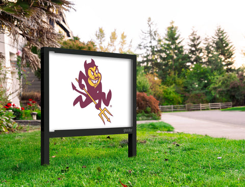 Arizona State Sparky White Yardsy Sign