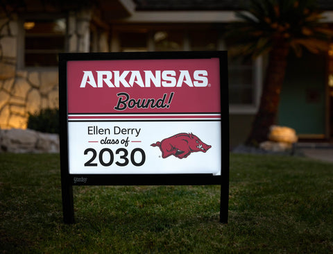 Arkansas College Bound Custom Yardsy Sign yard sign