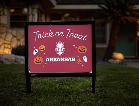 Arkansas Halloween Trick Or Treat Yardsy Sign yard sign