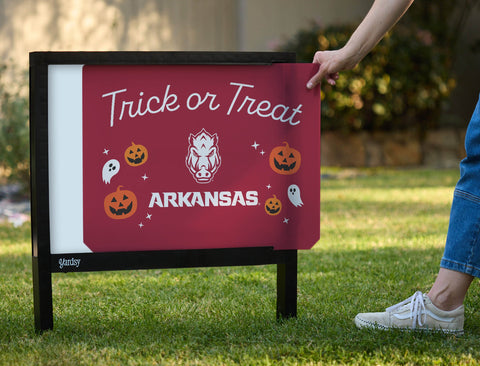 Arkansas Halloween Trick Or Treat Yardsy Sign yard sign