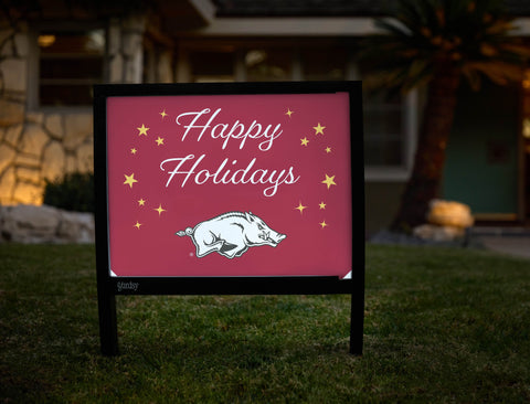Arkansas Happy Holidays Yardsy Sign yard sign