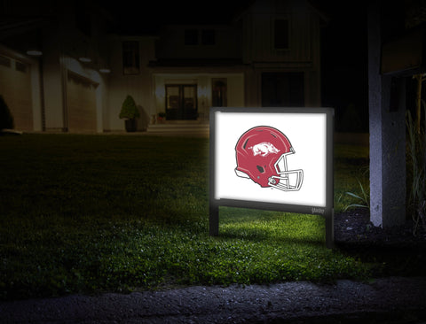 Arkansas Helmet Mark White Yardsy Sign