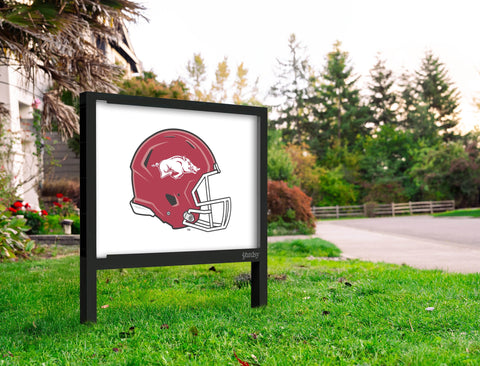Arkansas Helmet Mark White Yardsy Sign