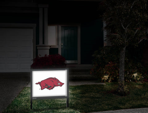 Arkansas Razorbacks White Yardsy Sign